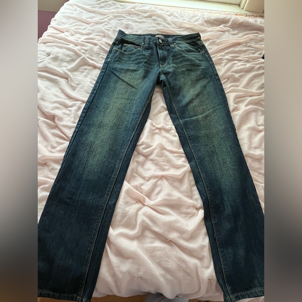Michael Kors Faded Dark Wash Straight Leg Jeans